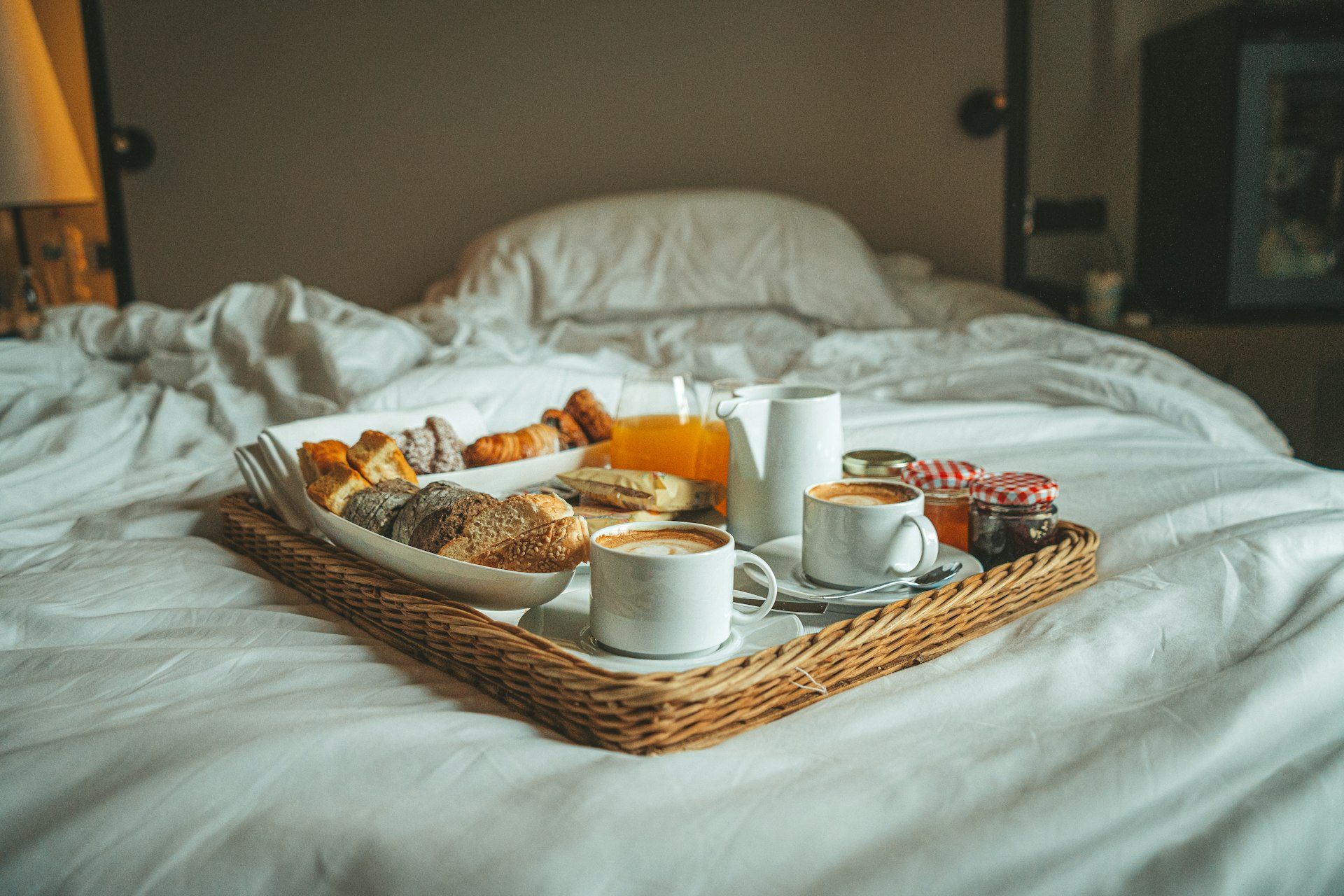 Breakfast brought to a villa terrace